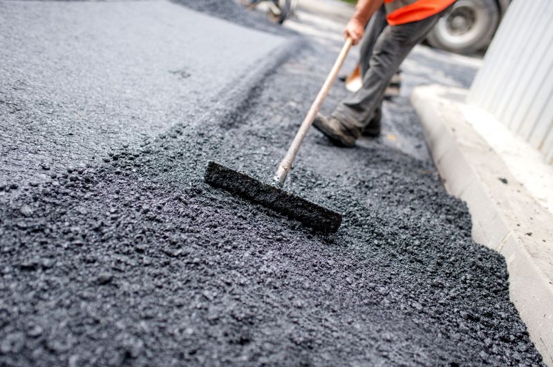 Hot Asphalt Laying
